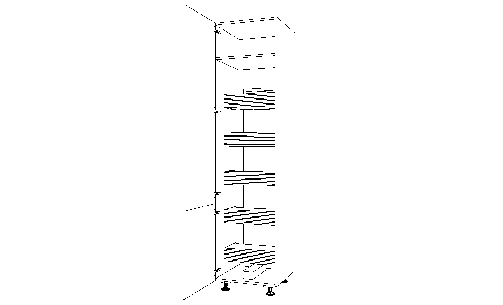 Dibujo técnico — Mueble Columna 230 Extraible Maxi Urban