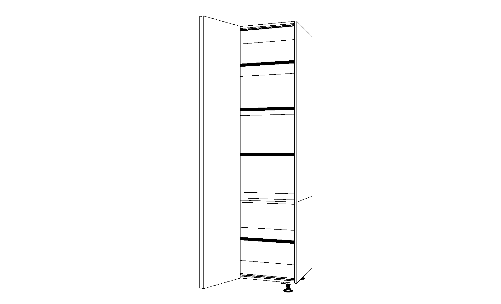 Dibujo técnico — Mueble Columna 230 Plegable Lateral