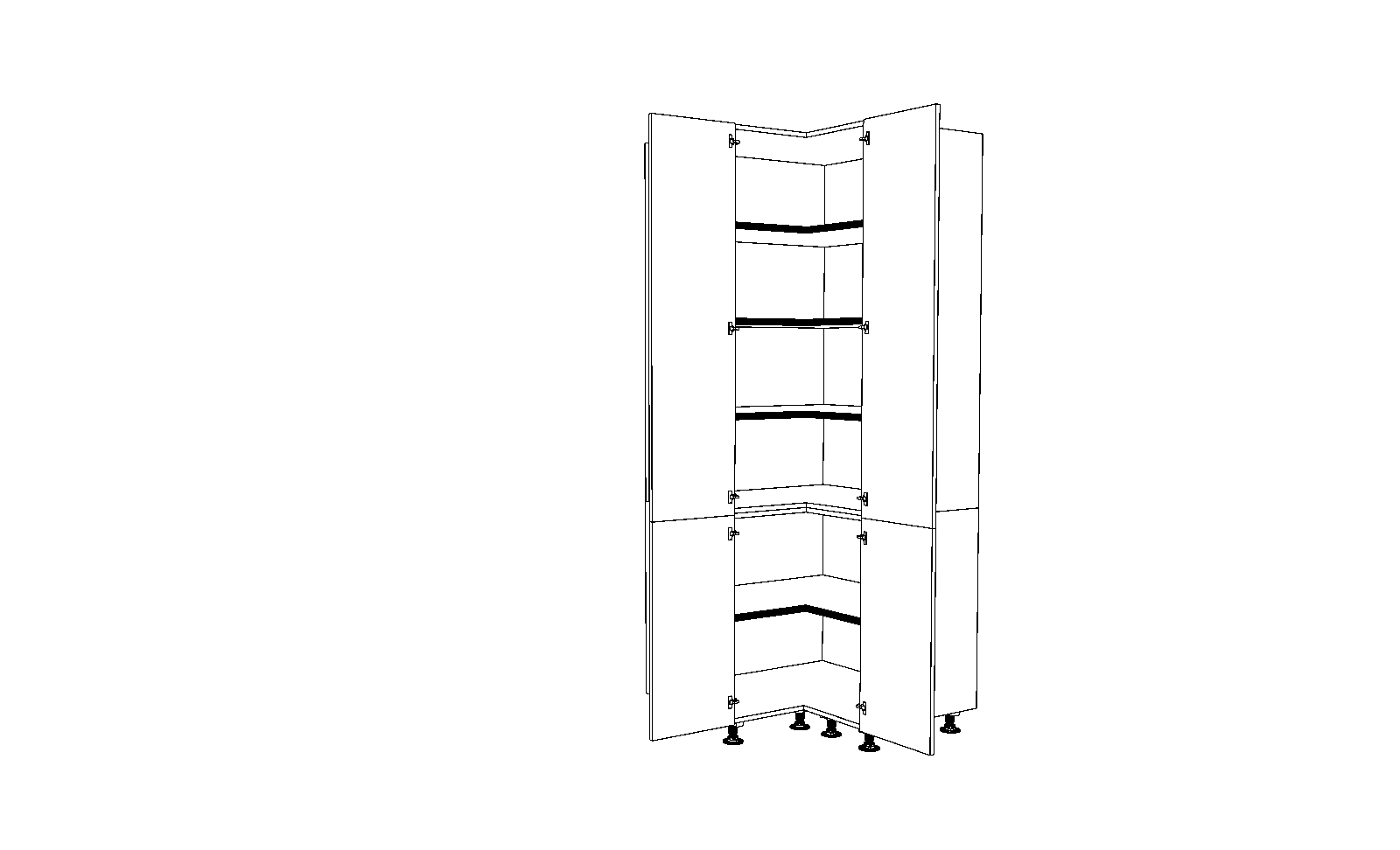 Dibujo técnico — Mueble Columna 230 Rincon Escuadra