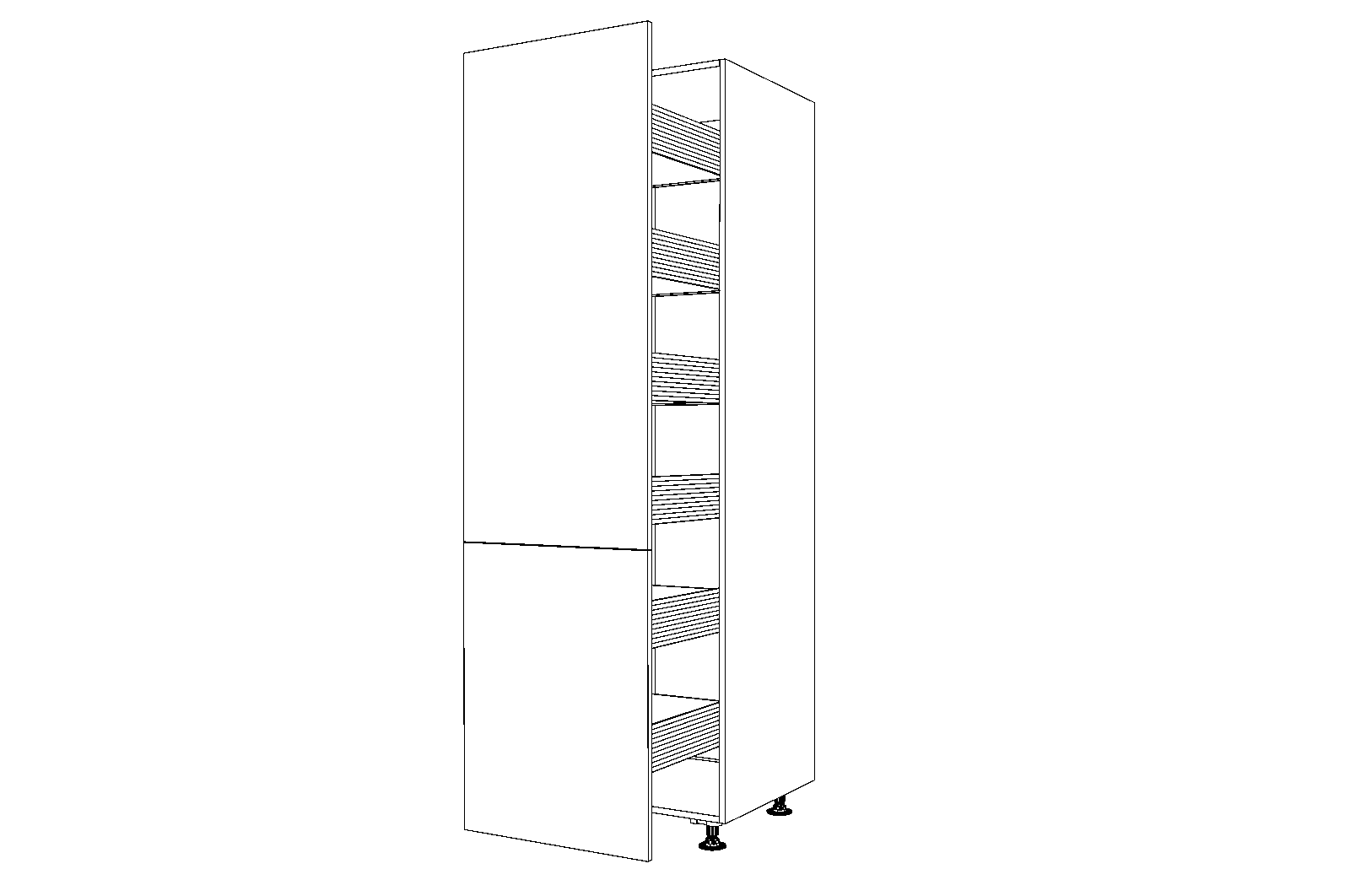 Dibujo técnico — Mueble Columna 234 Extraible Urban