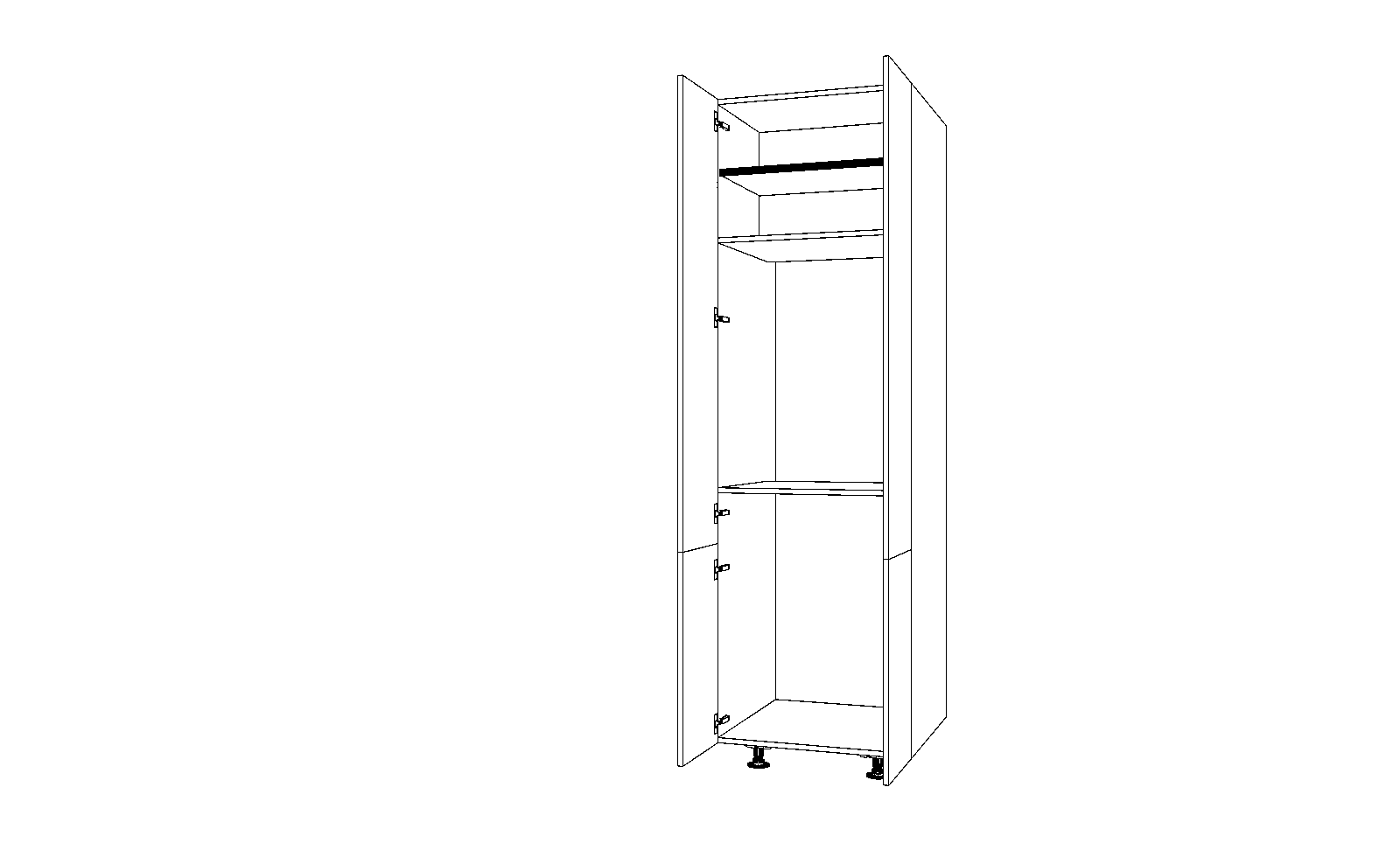 Dibujo técnico — Mueble Columna 234 Lava-Secado 4 Puertas P70