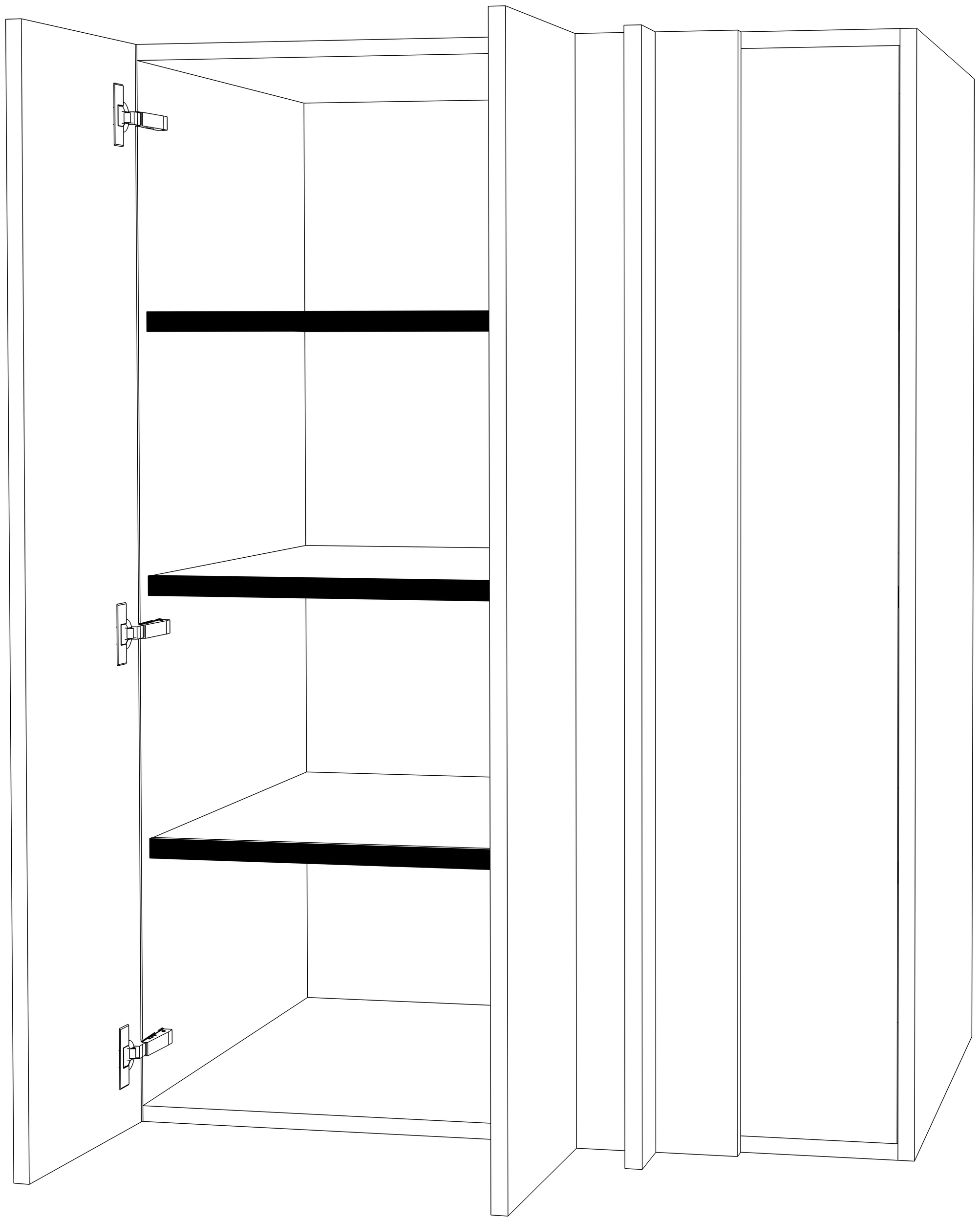 Dibujo técnico — Sobremodulo 137-154 Rincon Ciego 2 Puertas P70