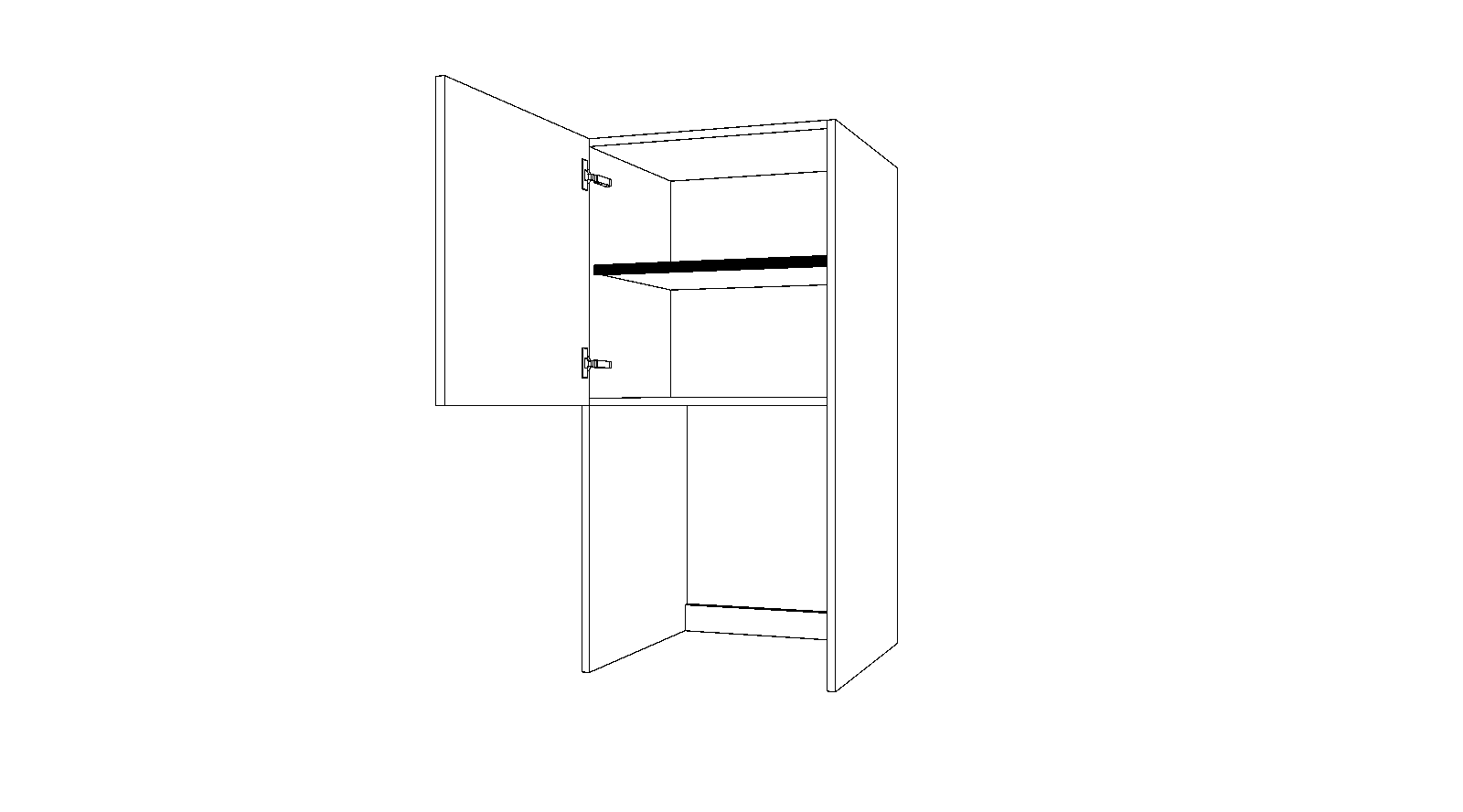 Dibujo técnico — Sobremodulo Gola 137-154 Horno 1 Puerta P70