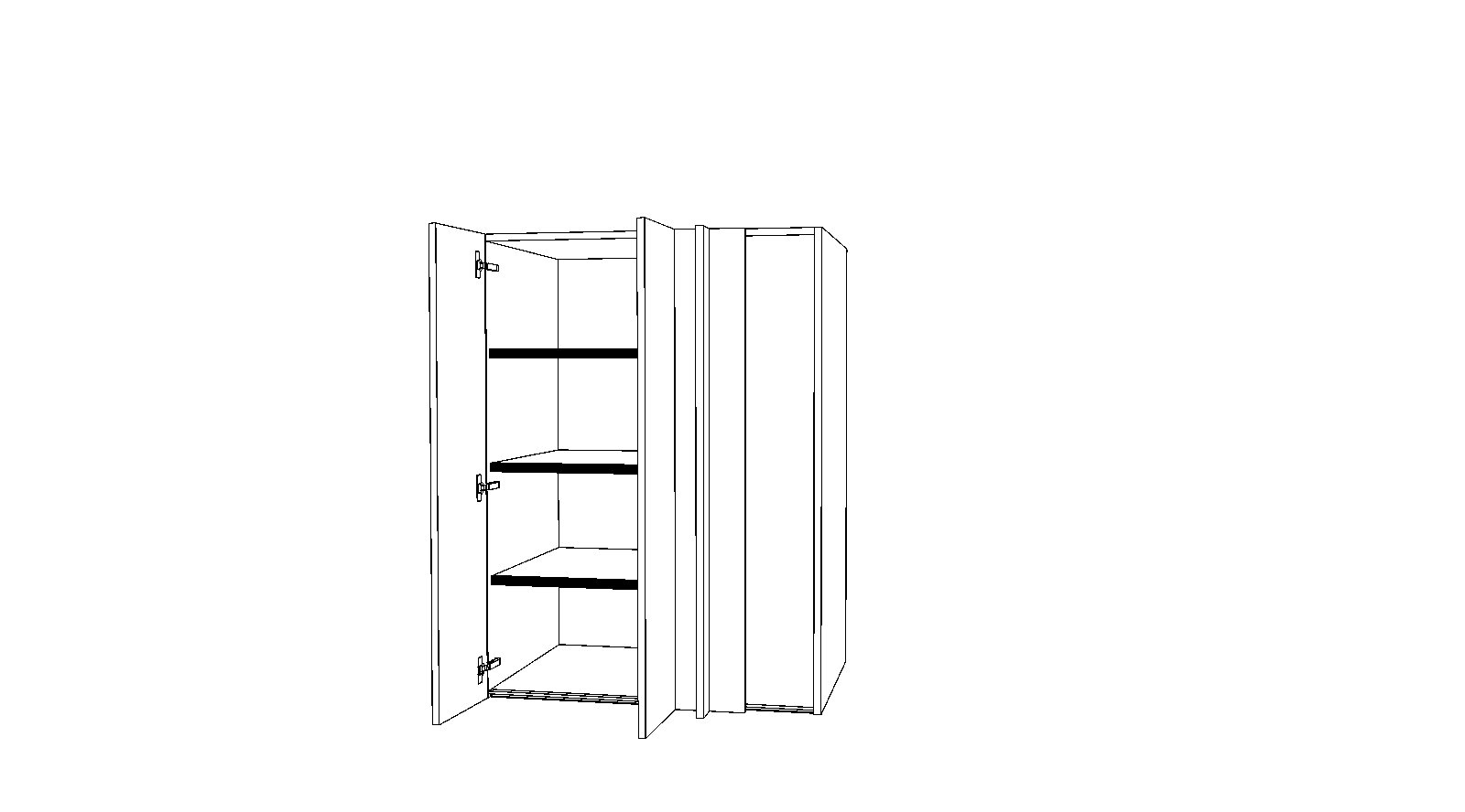 Dibujo técnico — Sobremodulo Gola 137-154 Rincon Ciego 2 Puertas